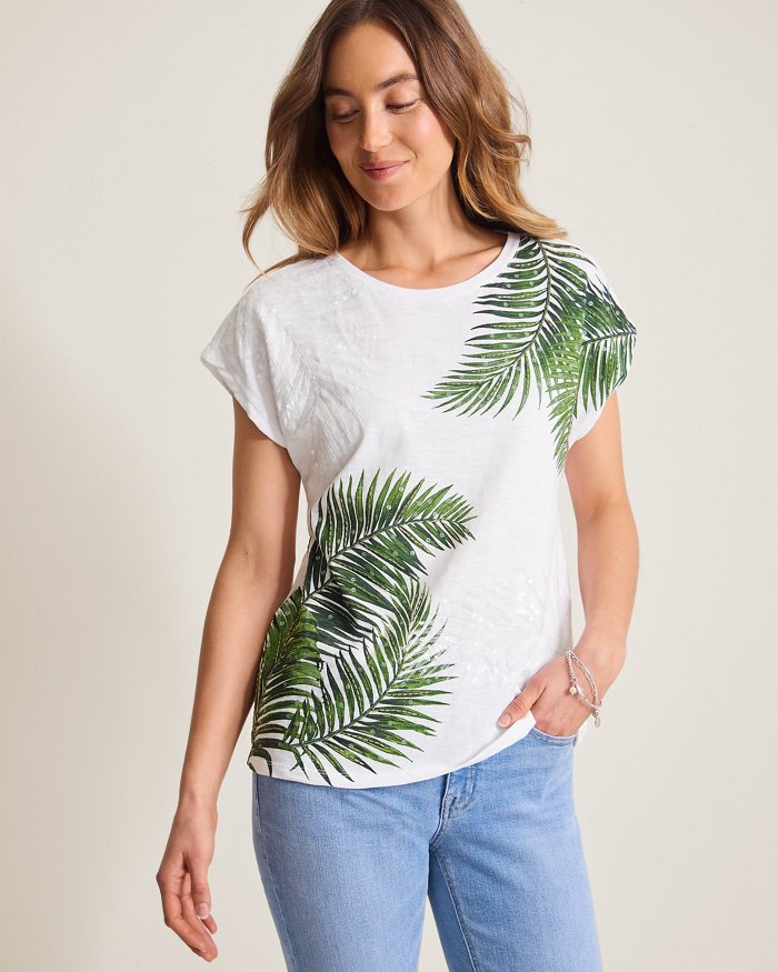 Leaf of Luxury Embellished Lux T-Shirt