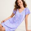 Jersey Short-Sleeve Short Sleep Dress