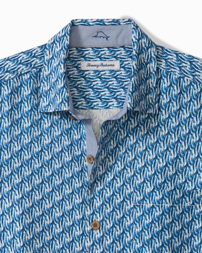 Big & Tall Geo Twist Silk Camp Shirt