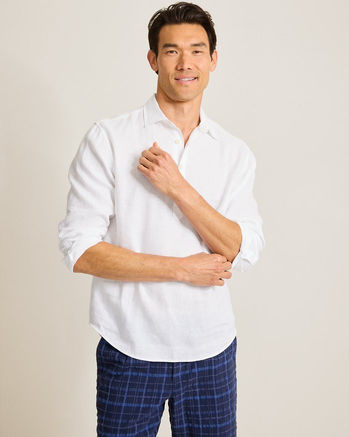 Desert Riviera Linen Popover Shirt
