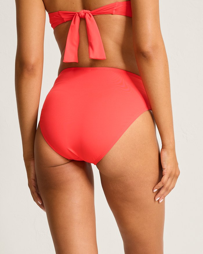 Pearl High-Waist Shirred Bikini Bottoms