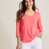 Ashby Isles Scoop-Neck 3/4-Sleeve T-Shirt