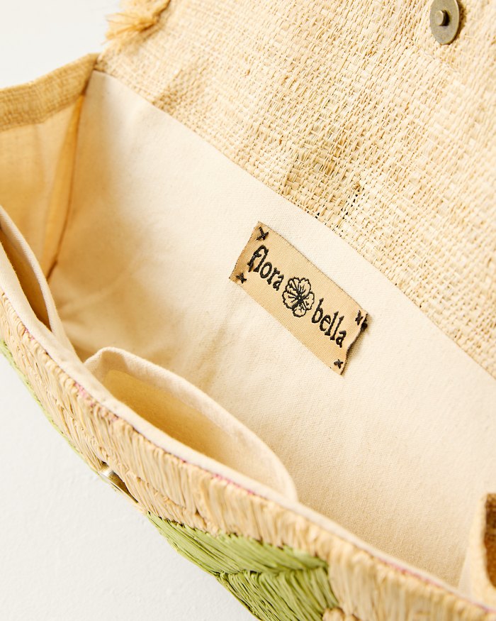 Cabra Key Lime Raffia Clutch