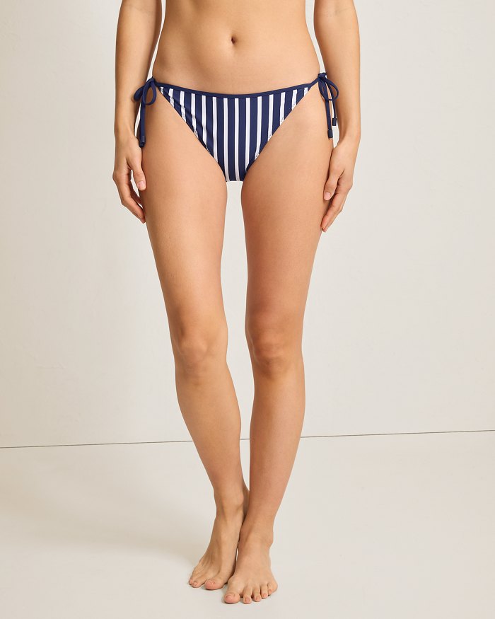 Coastline Stripe Reversible String Bikini Bottoms