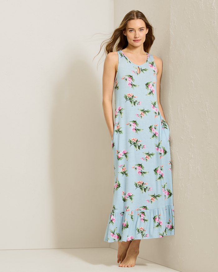 Jersey Sleeveless Maxi Sleep Dress