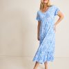 Jersey Short-Sleeve Maxi Sleep Dress