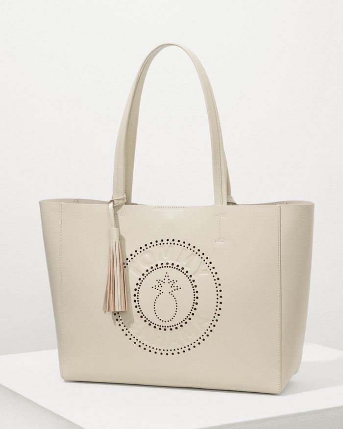 Tommy Bahama Perforated Leather Tote