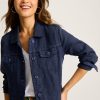 Two Palms Linen Raw-Edge Jacket