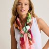 Oasis Palm Linen-Blend Wrap Scarf