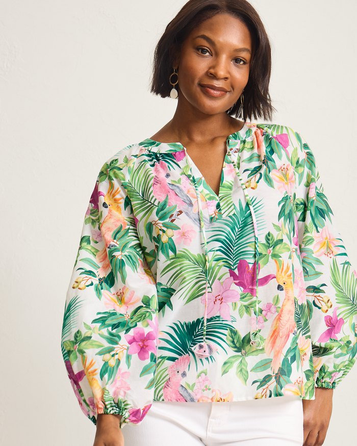 Tropical Bliss Peasant Top