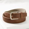 Leather Mesh Cushion Performance Belt
