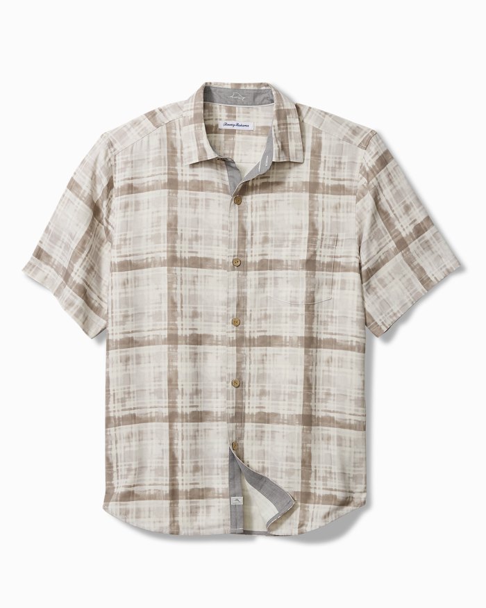 Big & Tall Plaid About You Silk Camp Shirt
