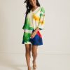 Penney Blooms 3/4-Sleeve Silk Dress