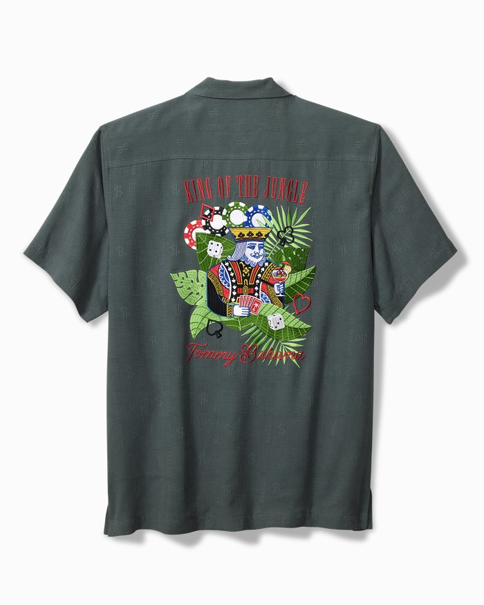 Big & Tall King of the Jungle Silk Camp Shirt