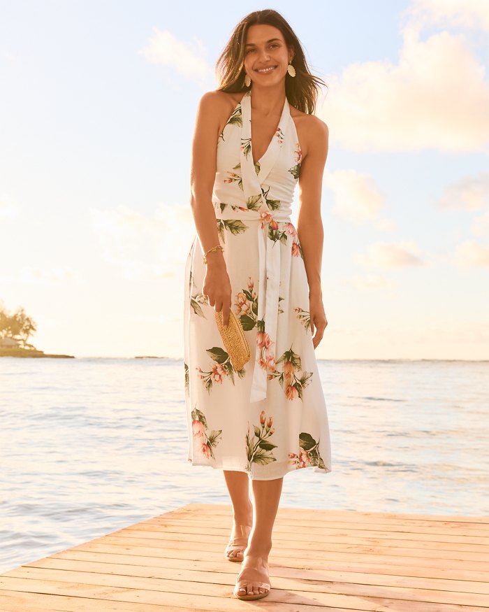 Coastalina Linen Florentina Flourish Midi Dress