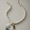 Pearl Island Shell Disk Cord Necklace