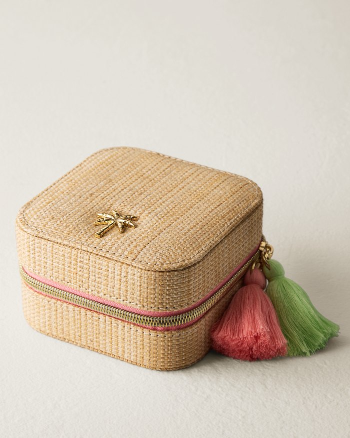 Boho Palm Tree Jewelry Travel Case