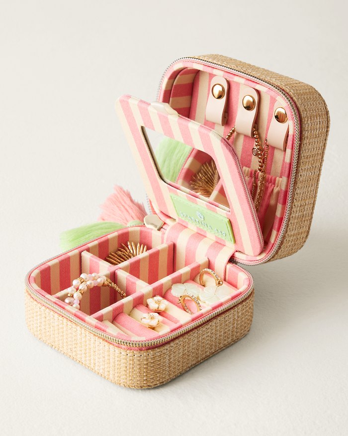 Boho Palm Tree Jewelry Travel Case