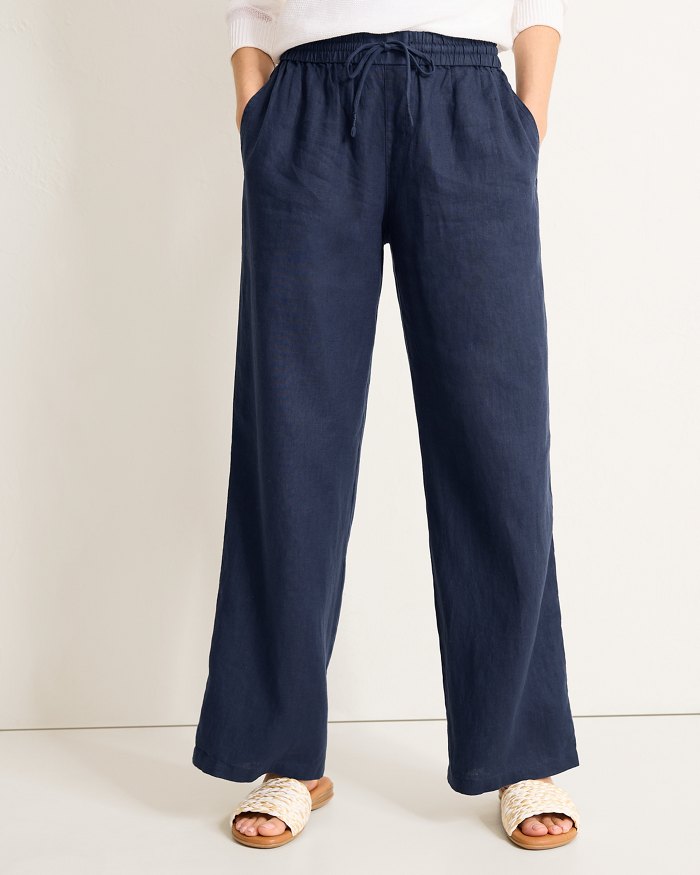 Two Palms High-Rise Linen Easy Pants