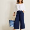 Island Gauze High-Rise Cropped Wide-Leg Pants