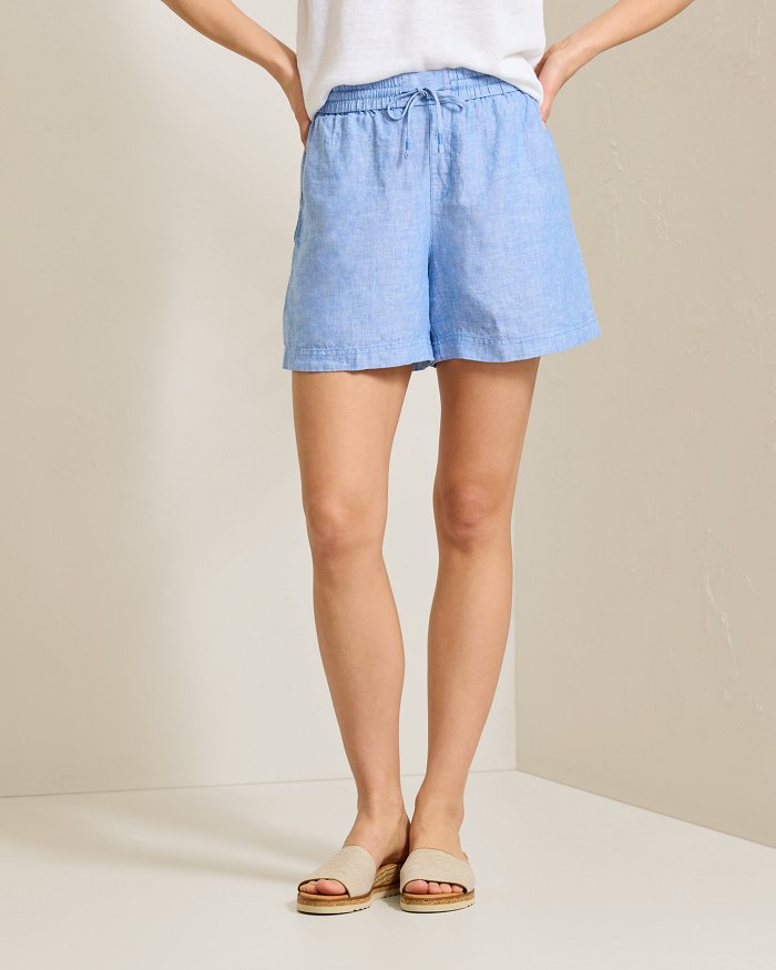 Two Palms High-Rise Linen Easy Shorts