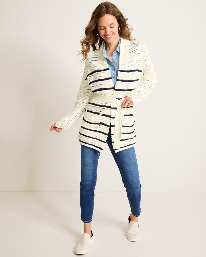 Stripe Crochet Cardigan
