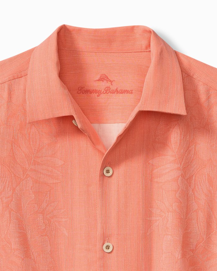 Big & Tall Maui Border Silk Camp Shirt