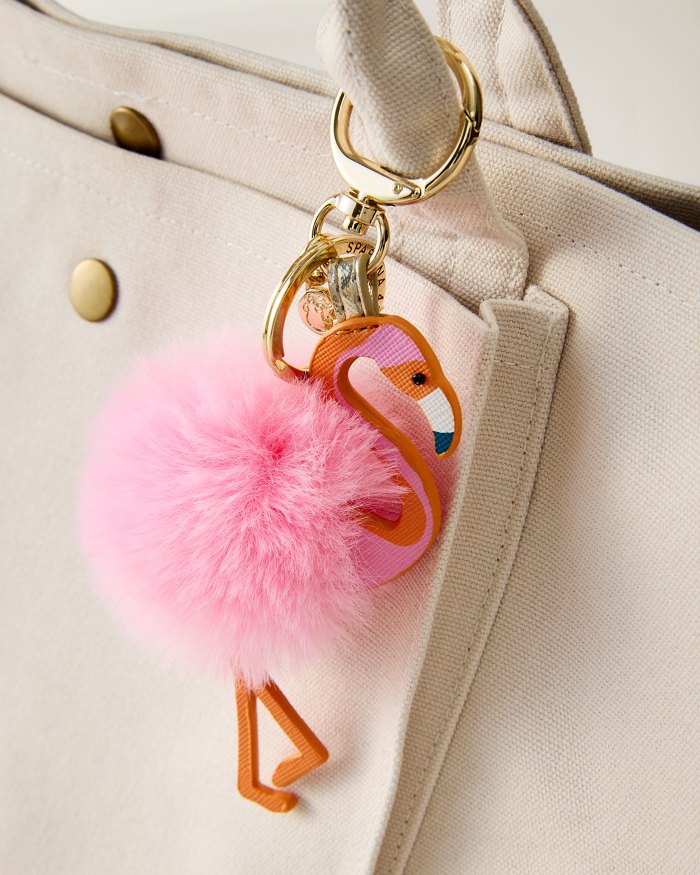 Flamingo Poof Icon Keychain