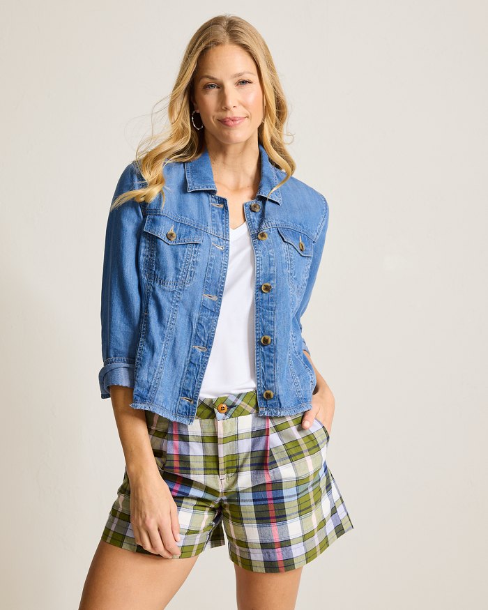Chambray O'Lei Linen-Blend Jacket