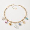 Tidal Treasure Multi-Charm Statement Necklace
