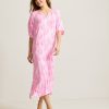Jersey Short-Sleeve Maxi Sleep Caftan