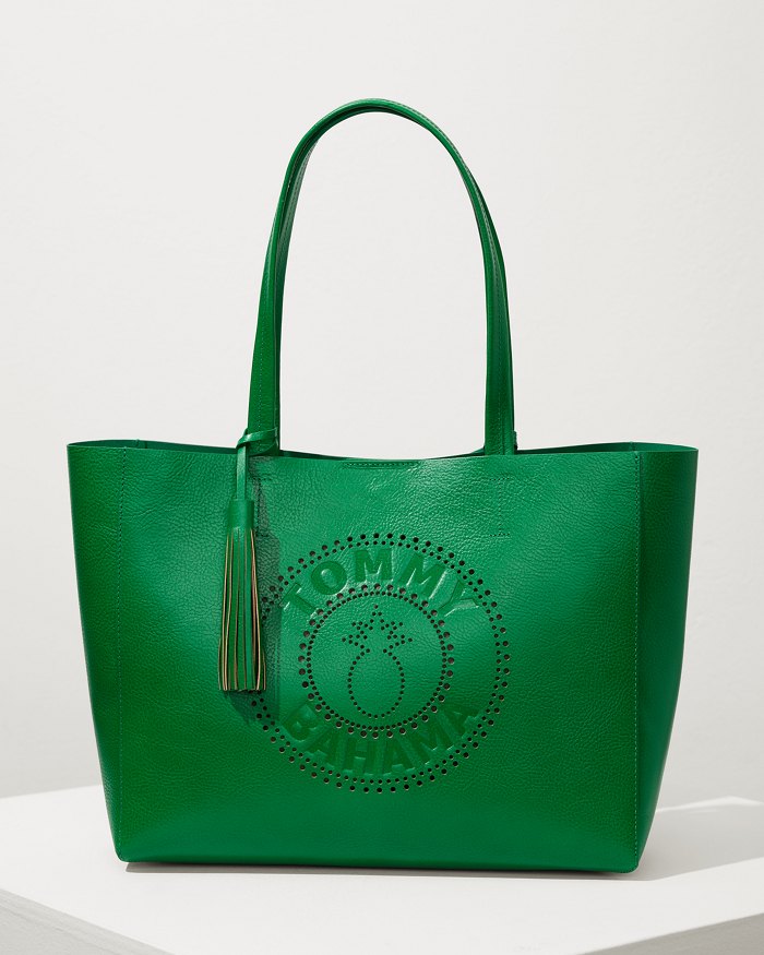 Tommy Bahama Perforated Leather Tote