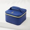 Leah Navy Travel Jewelry Case With Pouch