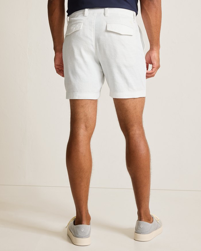 Beach Coast Stretch-Linen 7-Inch Shorts
